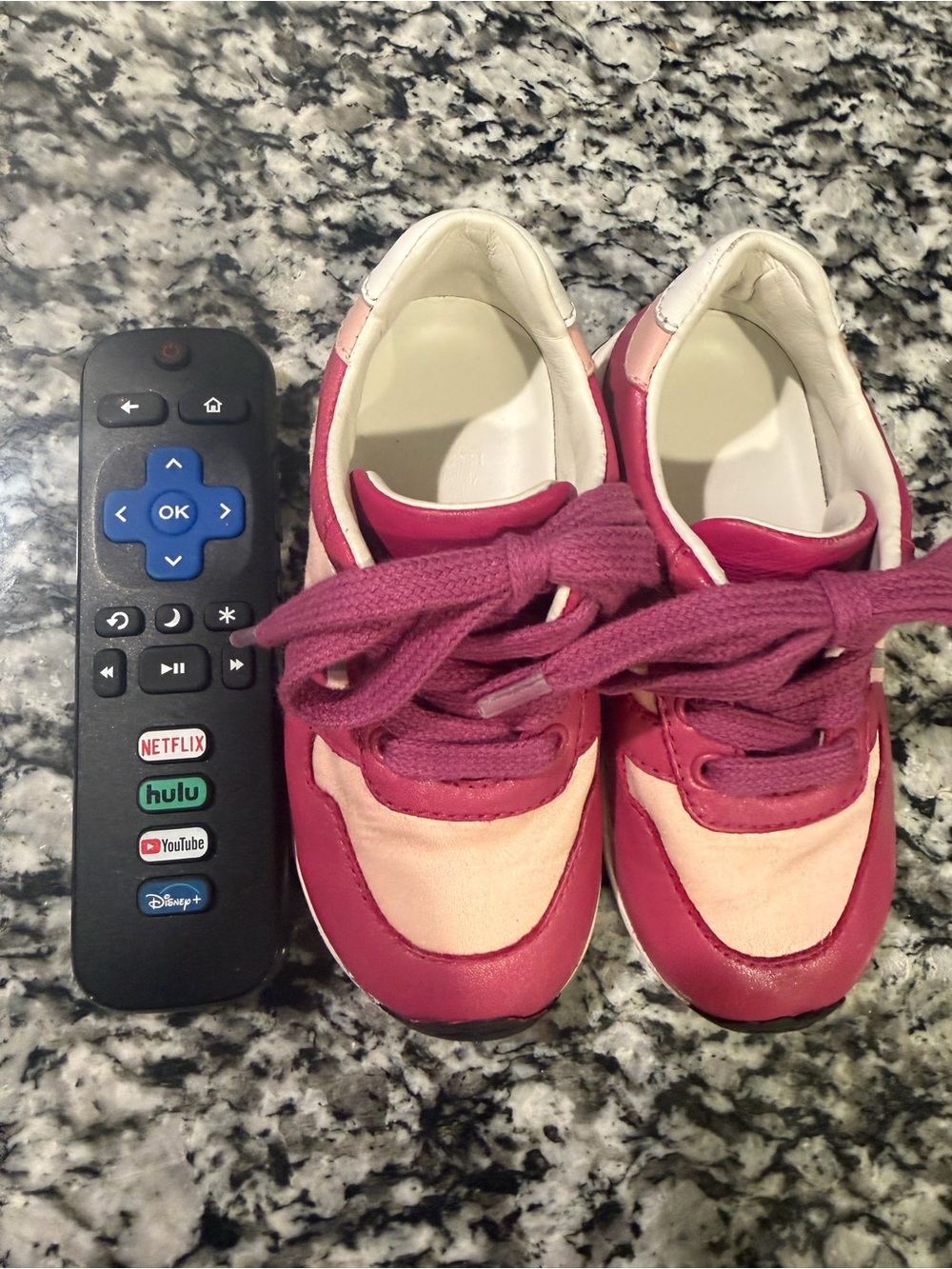 Gucci Pink and Cream Baby Walker Sneakers